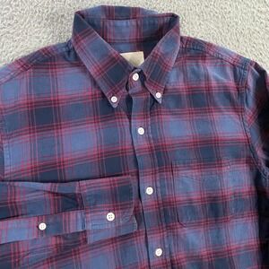 Band of Outsiders Shirt Mens Small (1) Button Down Flannel Cotton Plaid Preppy